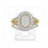 +/-0.90tcw Diamond 14kt yellow gold bridal set