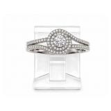 +/-5/8tcw Diamond 14kt white gold bridal set