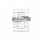 +/-1/2tcw Diamond 14kt white gold bridal set