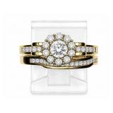 +/-5/8tcw Diamond 14kt yellow gold bridal set