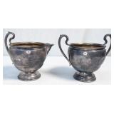 International Sterling Berkeley creamer/sugar,158g