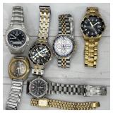 7pc vintage quartz watches: