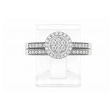 +/-1/3tcw Diamond 10kt white gold bridal set