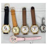 6pc Disney watches, most Lorus