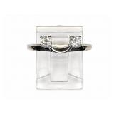 +/-1/4tcw Diamond 14kt white gold guard, size 6