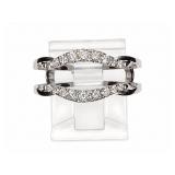 +/-0.40tcw Diamond 14kt white gold guard, size 7