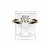 +/-1/4ct Diamond 14kt yellow gold ring, size 7.5