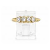 +/-3/4tcw Diamond 14kt yellow gold ring, size 6