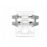 +/-0.30tcw Diamond 14kt white gold guard, size 7