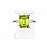 Peridot 14kt white gold ring, size 7