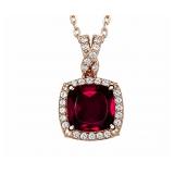 Garnet 10kt rose gold pendant