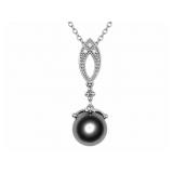 8mm Tahitian Pearl 18kt white gold pendant