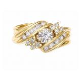+/-1/2tcw Diamond 10kt yellow gold ring, size 6