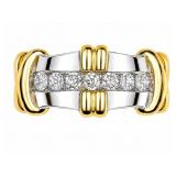 +/-1/3tcw Diamond 10kt yellow/white gold ring