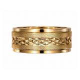 10kt yellow gold ring, size 8