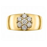 +/-1/3tcw Diamond 10kt yellow gold ring, size 7