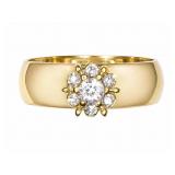 +/-1/4tcw Diamond 10kt yellow gold ring, size 7