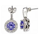 Tanzanite 10kt white gold dangle earrings