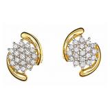 Diamond 10kt yellow gold earrings