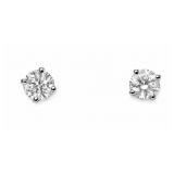 +/-1/5tcw Diamond 14kt white gold stud earrings