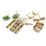 20g gold tone sterling earrings