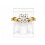 +/-0.30tcw Diamond 18kt yellow gold ring, size 6.5
