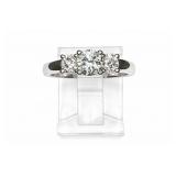 +/-1.0tcw Diamond 18kt white gold ring, size 7
