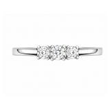 +/-1/4tcw Diamond 14kt white gold ring, size 7