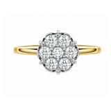 +/-1/2tcw Diamond 14kt yellow gold ring, size 8.5