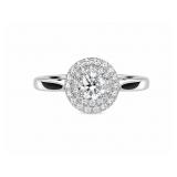 +/-0.45tcw Diamond 14kt white gold ring, size 6.5