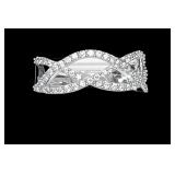 +/-0.70tcw Diamond 14kt white gold ring, size 7