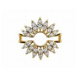 +/-0.80tcw Diamond 14kt yellow gold guard, size 8
