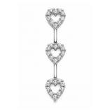 Diamond 10kt white gold heart pendant