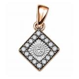 Diamond 18kt yellow gold pendant