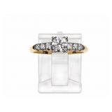 +/-1/2tcw Diamond 14kt yellow gold ring, size 6.5
