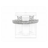 +/-1/3tcw Diamond 14kt white gold ring, size 6.5