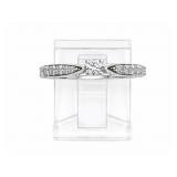 +/-1/4tcw Diamond 14kt white gold ring, size 7