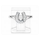 +/-1/4tcw Diamond 14kt white gold ring, size 6.5