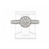 +/-1/5tcw Diamond 14kt white gold ring, size 6