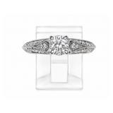 +/-1/2tcw Diamond 14kt white gold ring, size 7