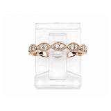 Diamond 14kt rose gold ring, size 6.5
