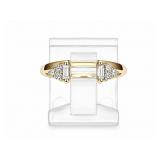 Diamond 14kt yellow gold guard, size 6