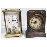 Schatz carriage & Westclox Ironclad alarm clocks