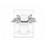 Diamond 14kt white gold guard, size 7