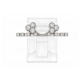 Diamond 14kt white gold guard, size 7