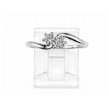 +/-1/4tcw Diamond 14kt white gold ring, size 6.5