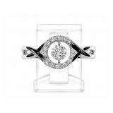 +/-1/3tcw dancing Diamond 14kt white gold ring