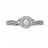 +/-1/3tcw Diamond 10kt white gold ring, size 7