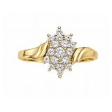 CZ (marked) 10kt yellow gold ring, size 7