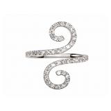 +/-1/2tcw Diamond 10kt white gold ring, size 7